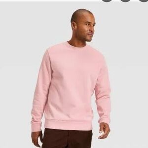 Good Fellow Men's Pink Terrycloth Sweatshirt Size Large NWT